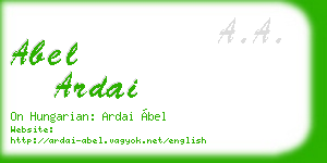 abel ardai business card